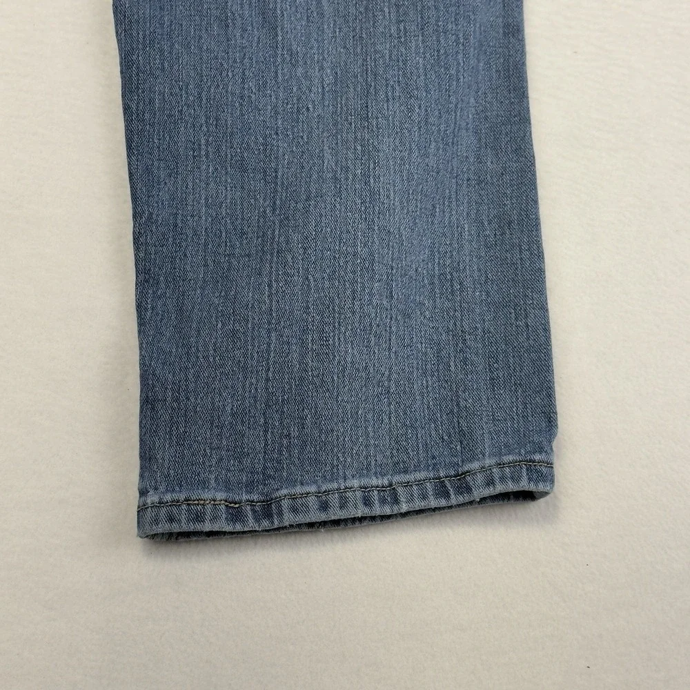 Lee Regular Fit Straight Leg Jeans Men's 36X29 (34x29 fit) Blue Distressed Denim